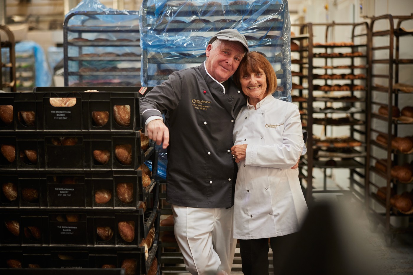 Sean and Lesley McVey in the Edinburgh bakery
