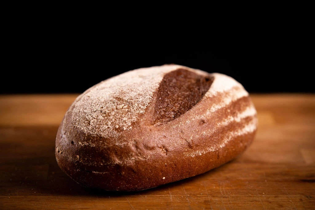 Dark rye oval loaf