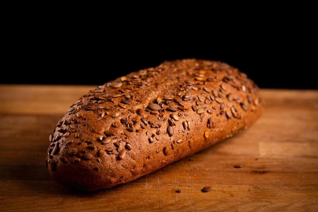 Wholewheat bloomer with mixed seeds